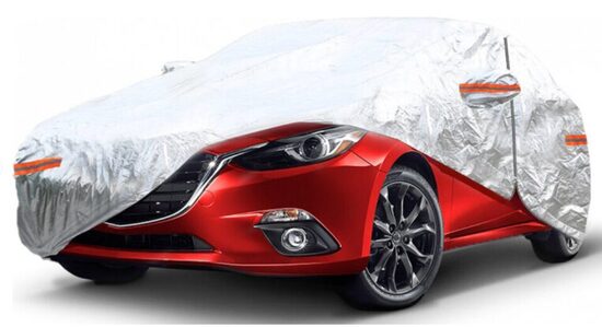  Automobilio uždangalas , sidabro spalvos, L dydis 480X175X120